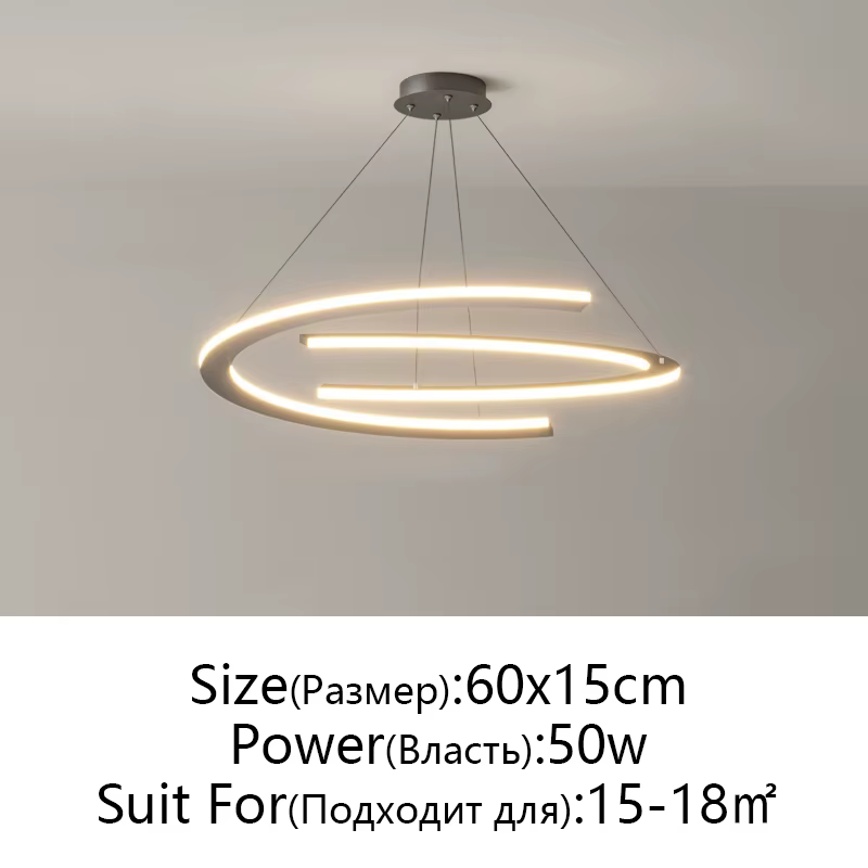 Lustre moderne pour salon atmosphère minimaliste lampe principale lumière de luxe nordique Simple Re
