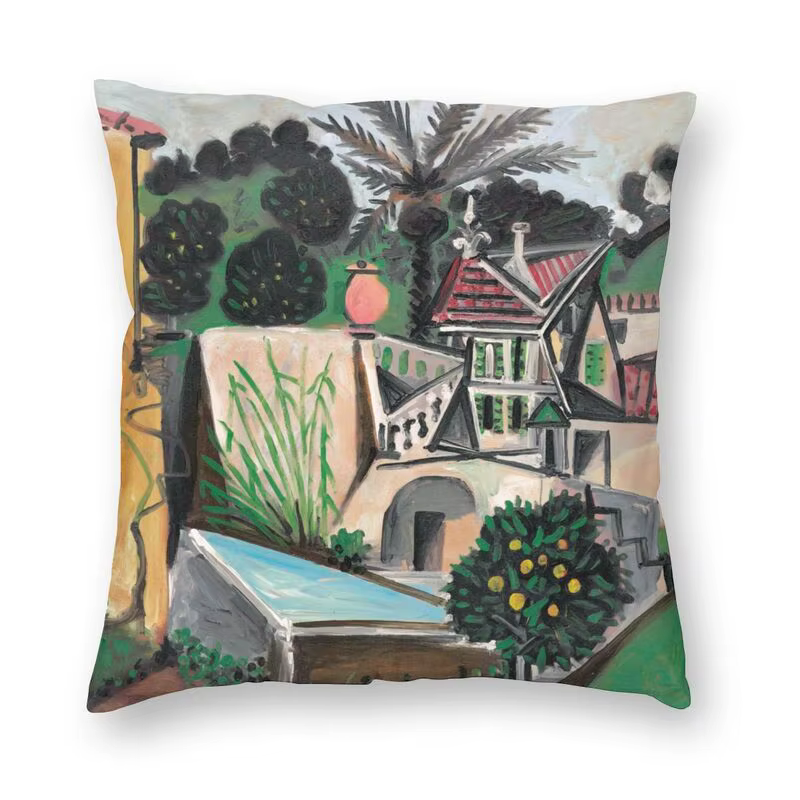 Housse de coussin carrée décorative Guernica de Pablo Picasso, peinture célèbre, art abstrait pour f