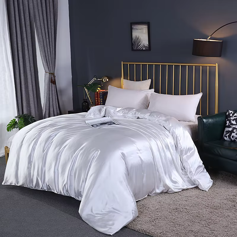 Housse de couette en Satin de luxe de haute qualité, housse de couette en rayonne, tissu haute densi