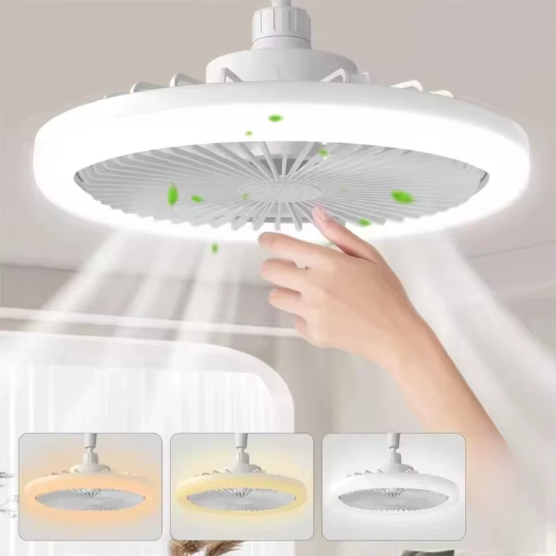 Ventilateur de plafond moderne avec éclairage intégré pour chambre à coucher, ventilateur de plafond