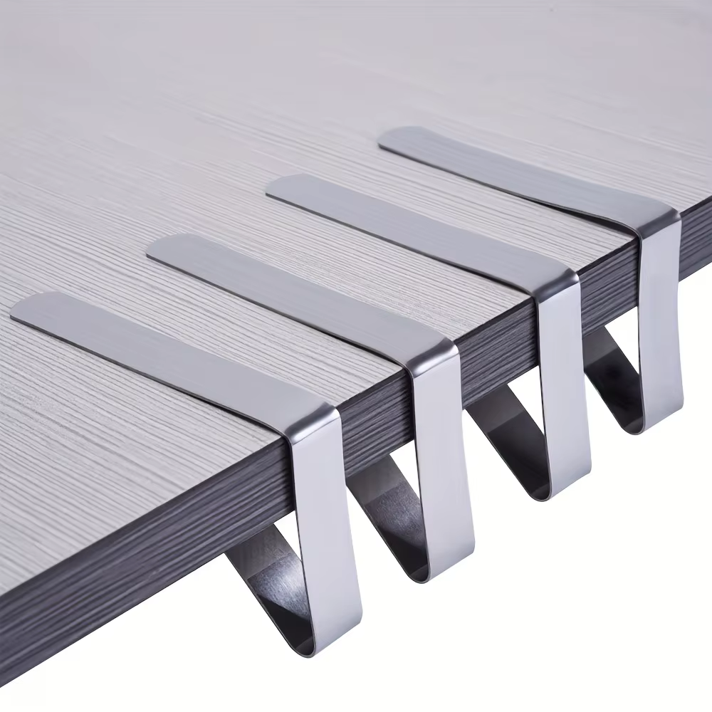 Clips de nappe robustes en acier inoxydable, 4/8 pièces, clips de table pour pique-nique, clips de c