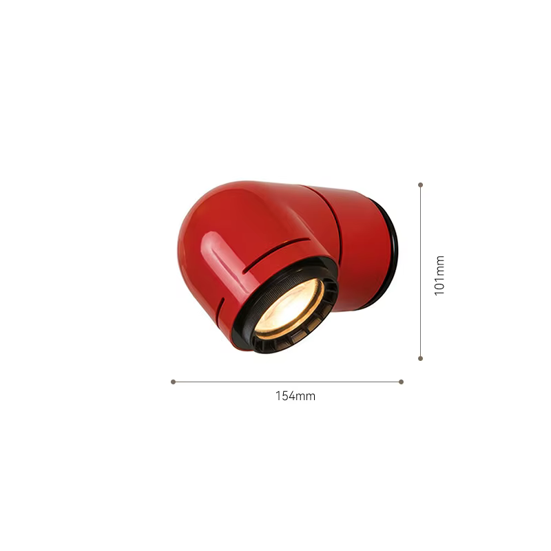 Lampe sur pied réplique de designer, style « Age spatial espagnol », rouge et blanc, en forme de tuy