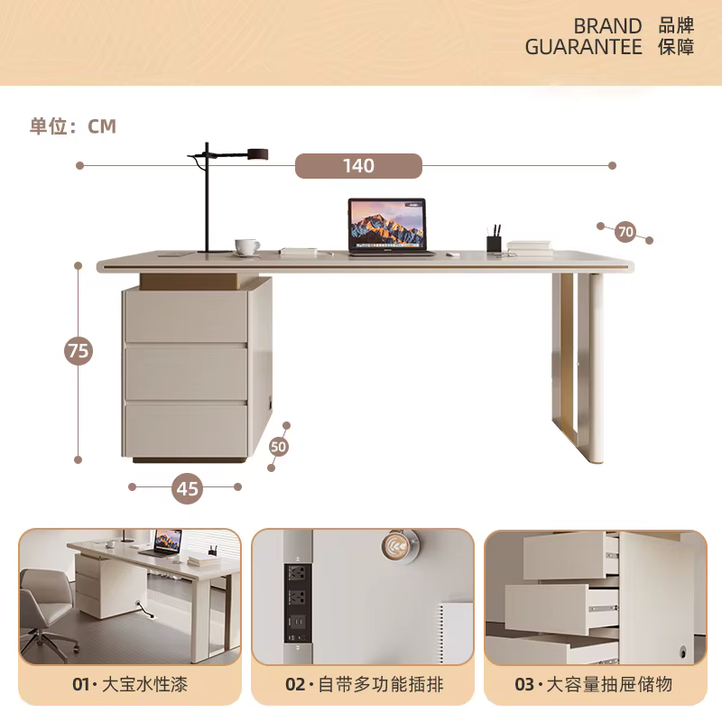 Bureau de luxe avec accent, esthétique, minimaliste, décor de chambre professionnelle, bureau modern