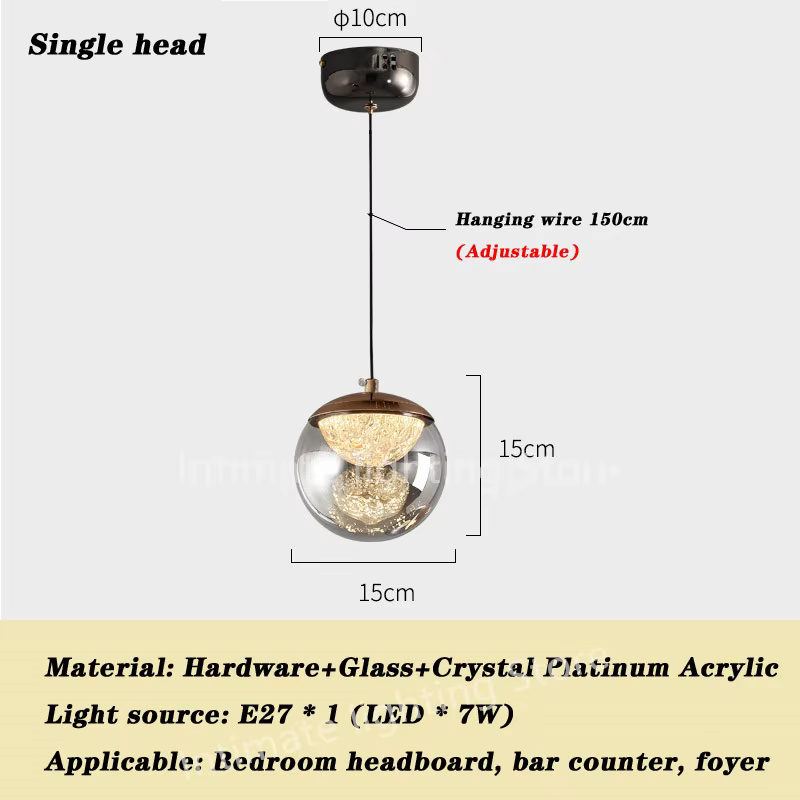 Lustre moderne en verre et cristal LED pour escalier, villa, salon, longue suspension, éclairage int