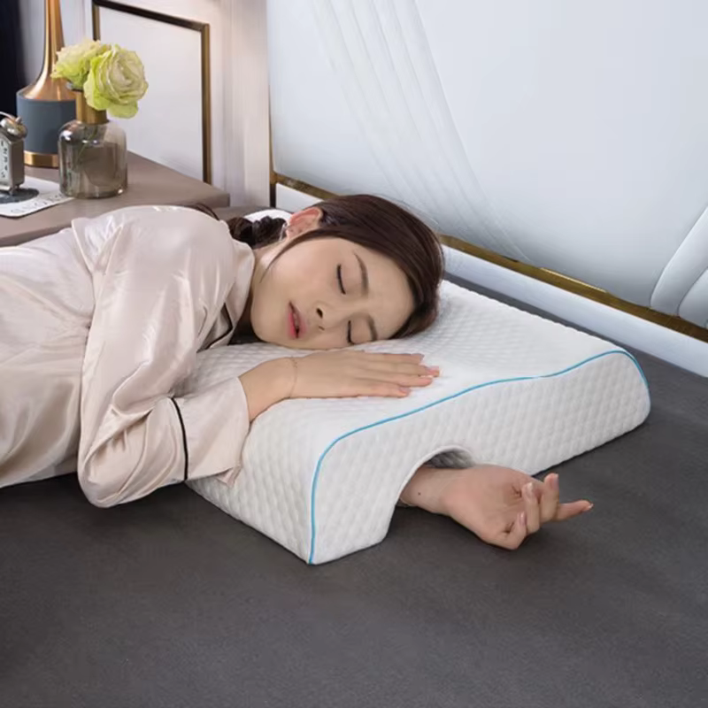 Oreiller arqué pour couples, avec rebond lent et mousse à mémoire de forme respirante, oreiller de s