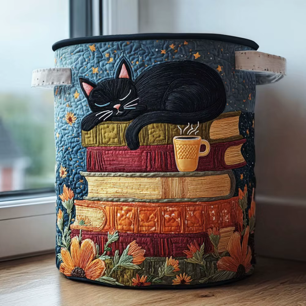Panier à linge matelassé style bohème, tissu floral, 14×18 pouces, seau de rangement pour vêtements,