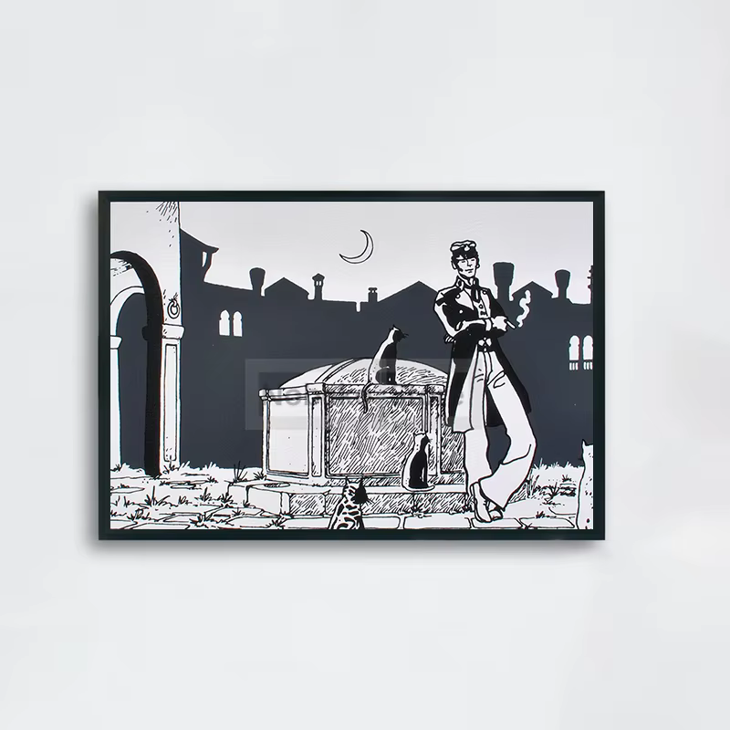 Affiche de bande dessinée Corto maltais, Illustration de Hugo PRATT, imprimés sur toile, peinture mu