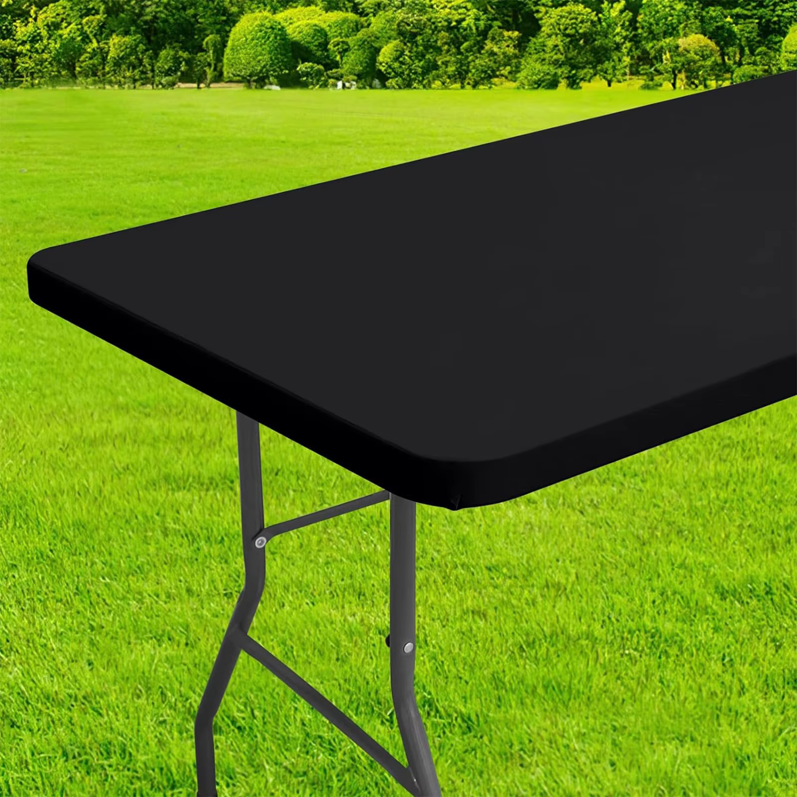 Nappe de Table rectangulaire imperméable, adaptée aux Tables pliantes, lavable, protection de Table,