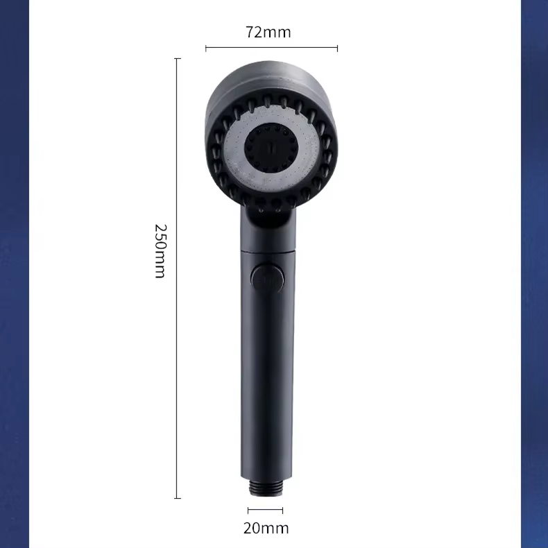 Pommeau de douche à filtre haute pression, Spray réglable à 3 modes avec brosse de Massage, robinet 
