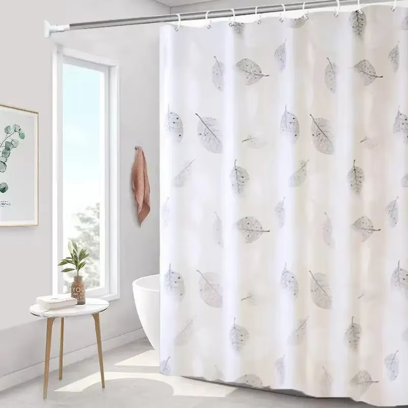 Rideaux de douche de salle de bain PEVA, imperméable, épais, avec crochets, œillets métalliques anti