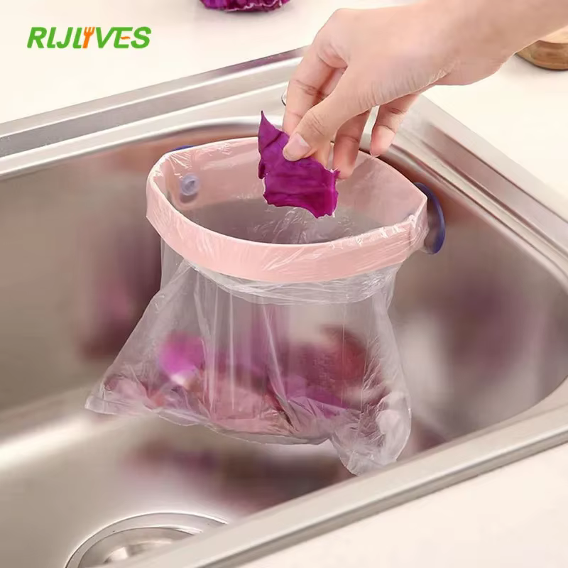 RLJLIVES – sac à ordures à ventouse, Clip de cuisine, support de stockage des ordures, organisateur 