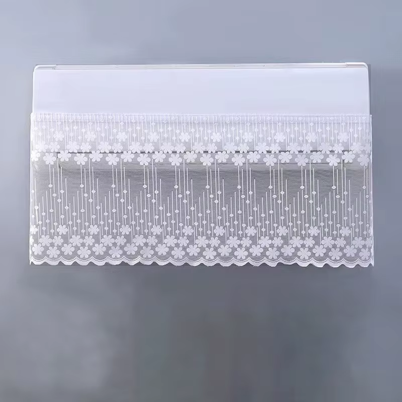 Rideau de fleurs brodé en dentelle, coupe-vent, Anti-poussière, couverture suspendue, Anti-soufflage