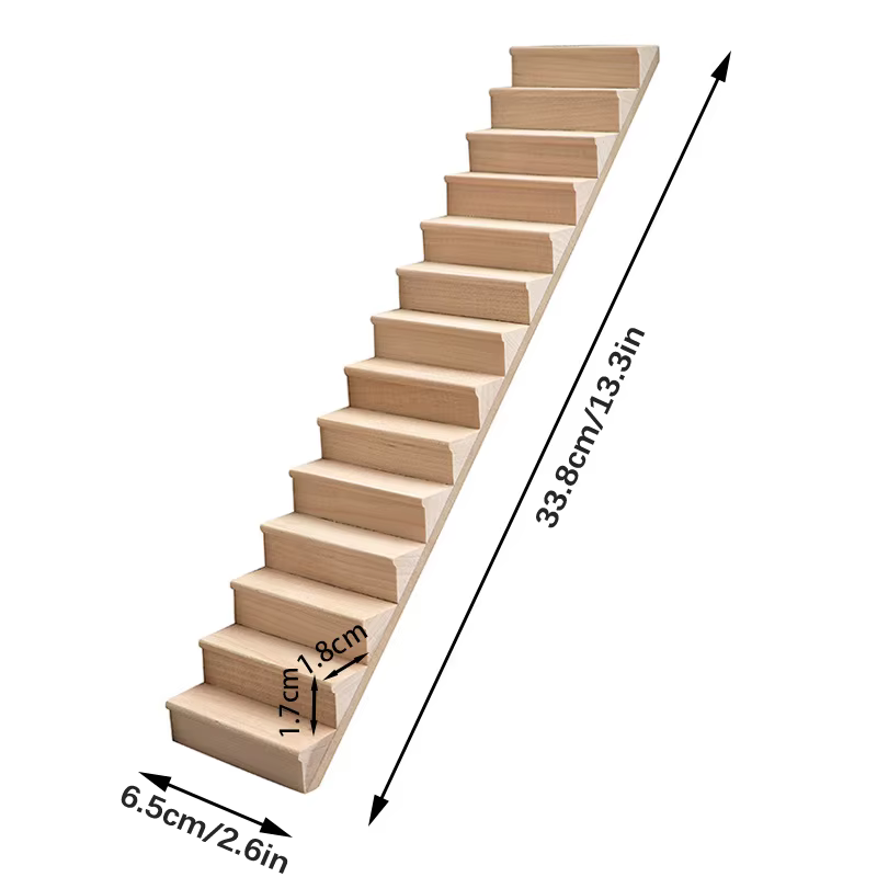 Escalier miniature en bois 1:12 pour maison de poupée, accessoires pour maison de poupée, mini escal
