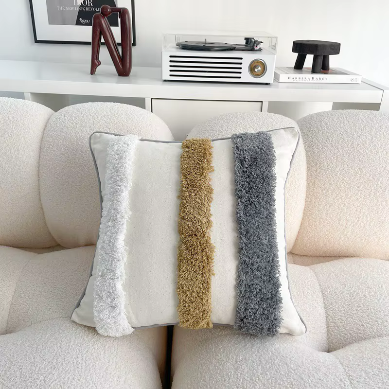 Taies d'oreiller bohème pour canapé, salon, maison et décoration, housse de coussin en coton et lin,