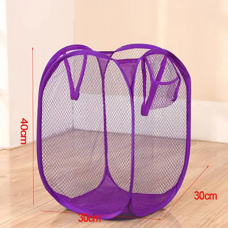 Panier à linge en maille pliable, petit panier de rangement sale, salon chambre à coucher, panier à 