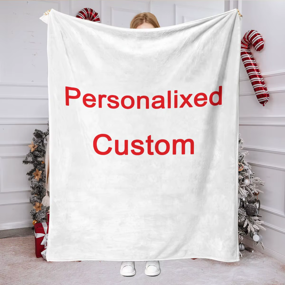 1 couverture personnalisée avec image à personnaliser, couverture en flanelle DIY – Personnalisez av