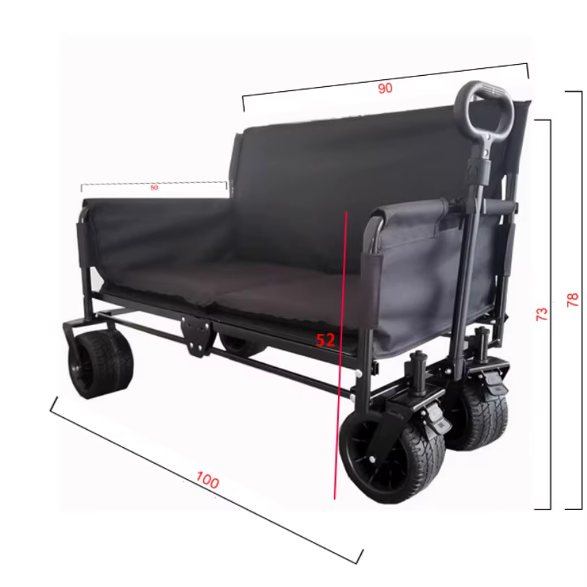 Canapé d'extérieur multifonctionnel inclinable, chariot pliant Portable pour Camping pêche avec sièg