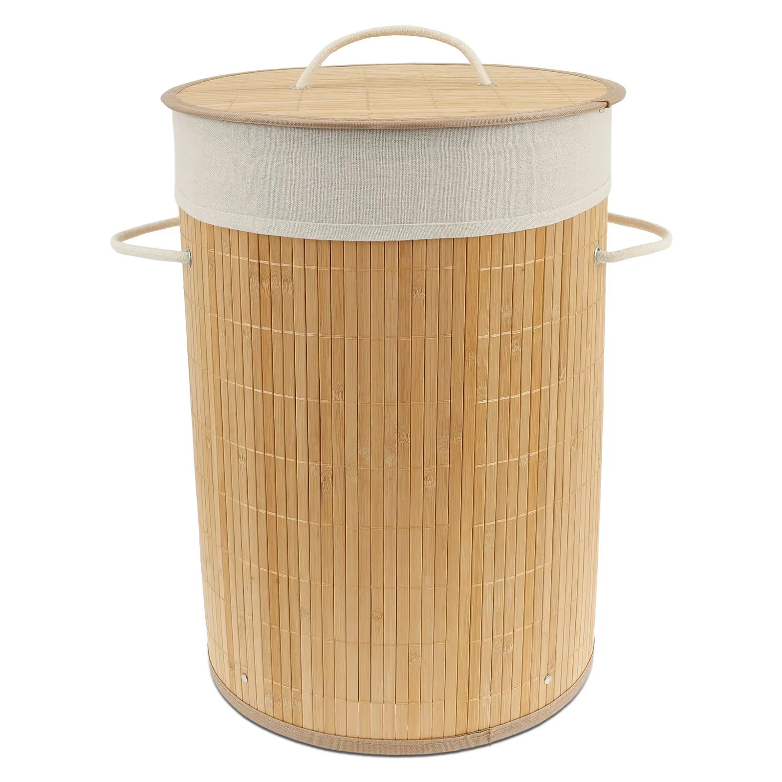 Panier à linge en bambou avec couvercle pour ranger les vêtements sales, panier à linge avec doublur