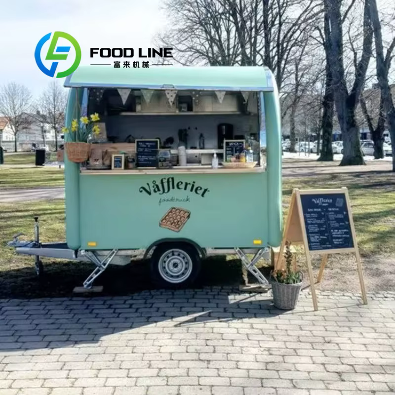 Chariot de restauration mobile compact personnalisé 2025 avec équipement de cuisine complet pour sha