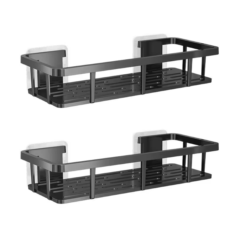 Ensemble de 2 supports de rangement adhésifs, pas de perçage requis, support de rangement pour salle