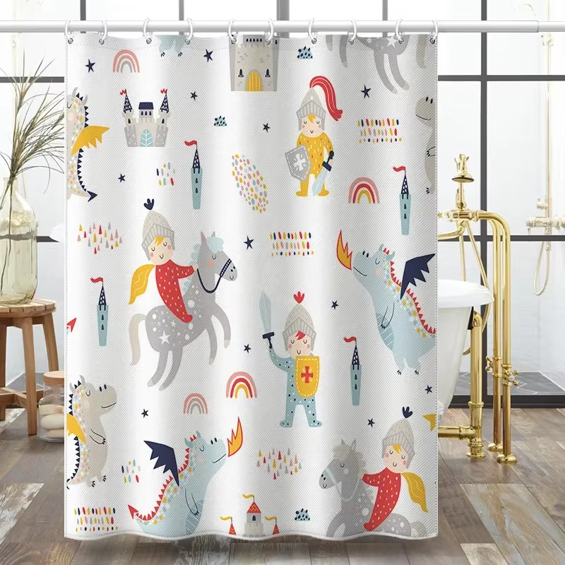 Rideaux de style japonais pour salon, salle à manger, chambre à coucher, dessin animé, maternelle, c