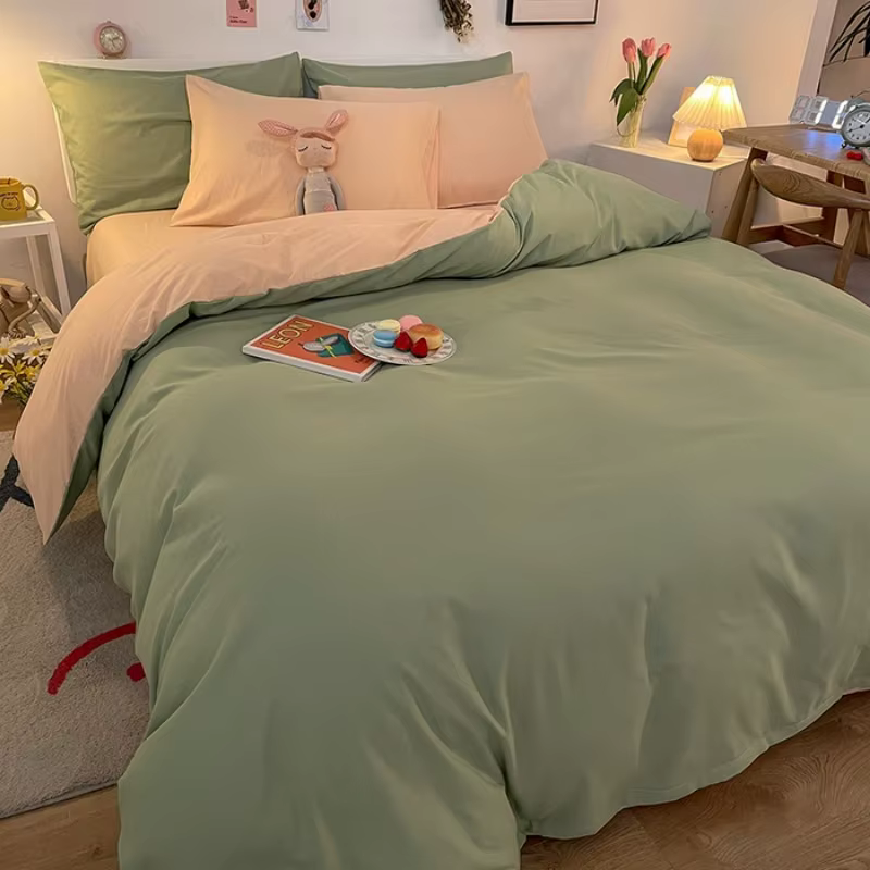 Housse de couette de couleur unie, Double/Queen, Anti-acariens, Durable, Simple et Durable (sans tai