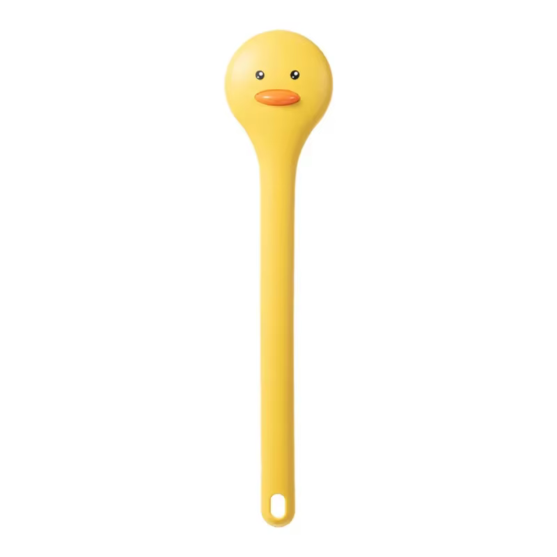 Brosse de bain à long manche en forme de canard mignon, poils doux, masseur de peau, brosse de douch