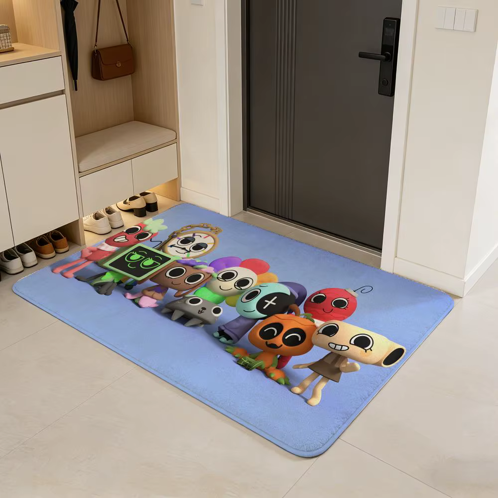 Game D-Dandys World – tapis de sol en flanelle, antidérapant, absorbant, lavable, pour l'intérieur d