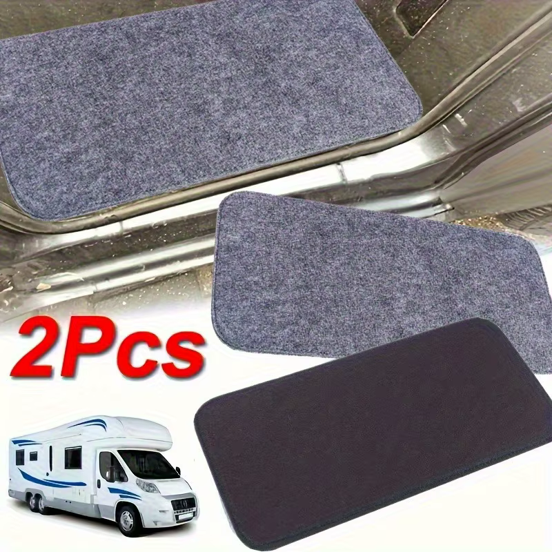 Tapis de sol noir pour caravane, 2 pièces, anti-poussière, pour escaliers, voyage en plein air, Camp