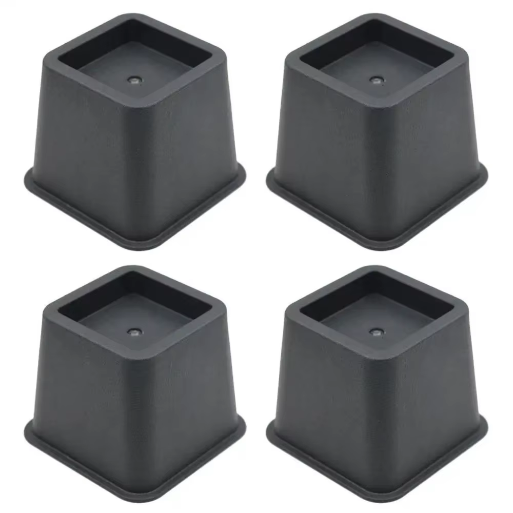 Rehausseurs de pieds de meubles robustes, 4 pièces, absorbant les chocs, réglables en hauteur, rehau