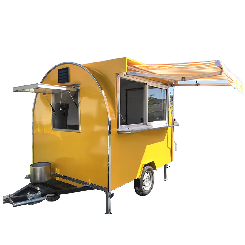 Remorque de cuisine mobile sur mesure, aménagement flexible pour plusieurs concepts culinaires tels 