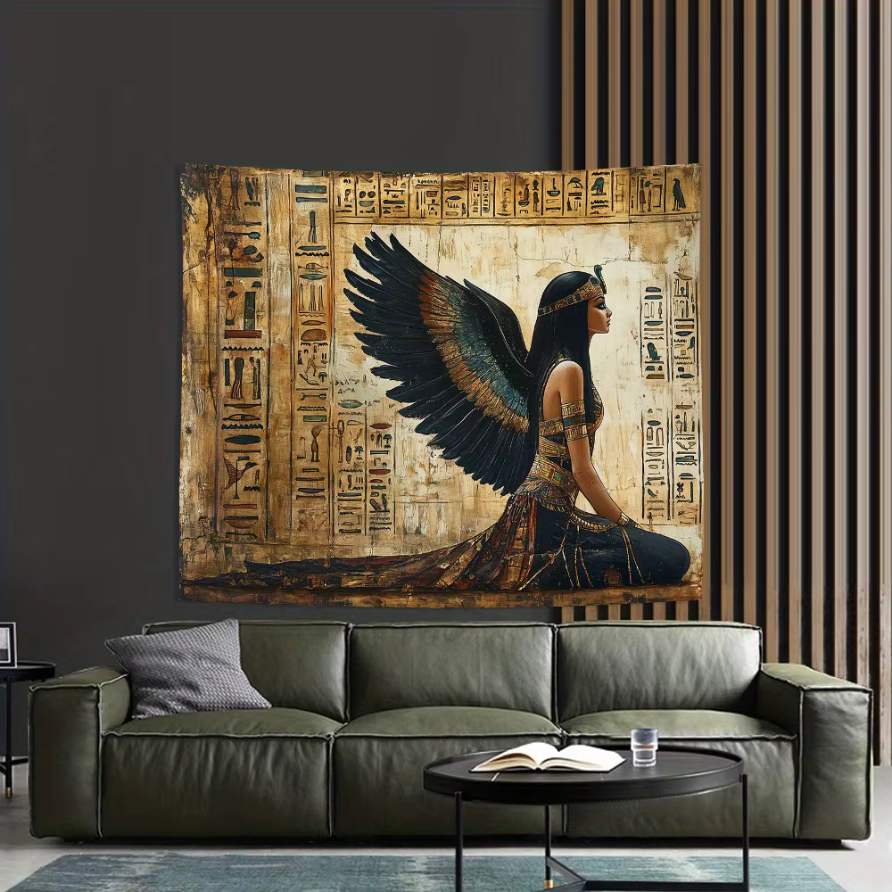 VIKAMA Vintage déesse égyptienne tapisserie murale salon décoratif résistant à la décoloration Art M