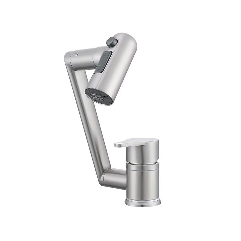 Robinet de lavabo de salle de bain 1080 °   Robinet d'évier de cuisine pivotant multifonctionnel pou