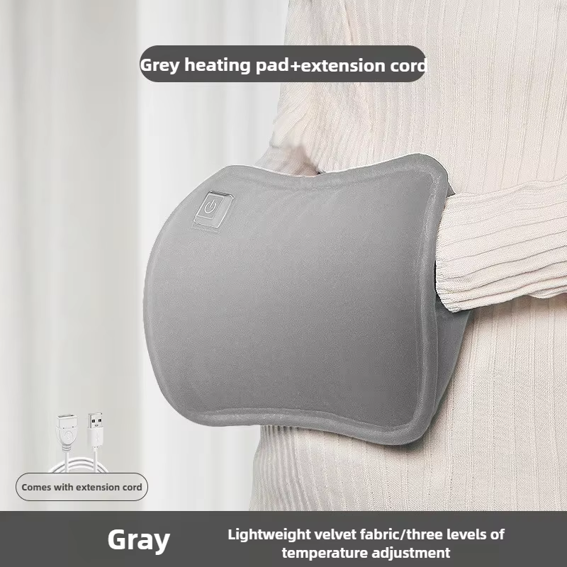 Coussin chauffant électrique USB, oreiller en polymère de glouton, couvertures thermiques pour l'abd