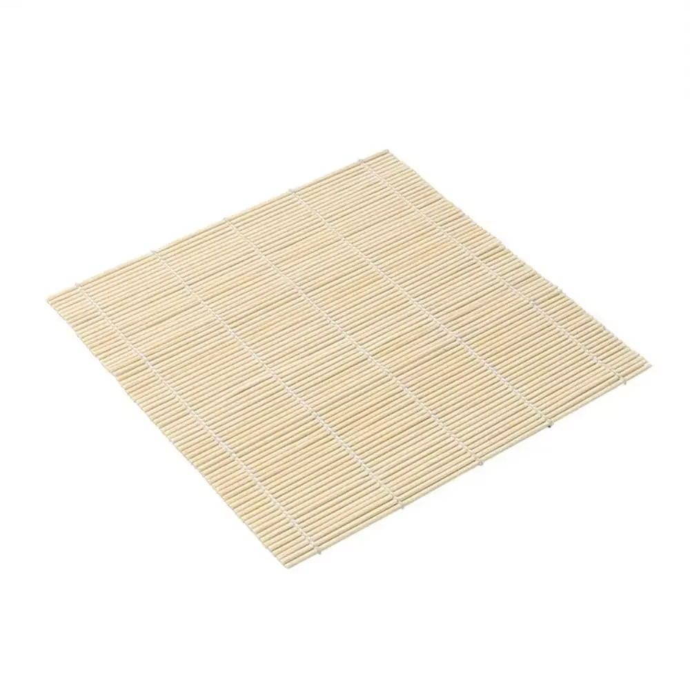 Tapis à Sushi en bambou exquis avec finition blanche, rouleau de riz aux algues, antiadhésif, cuisin