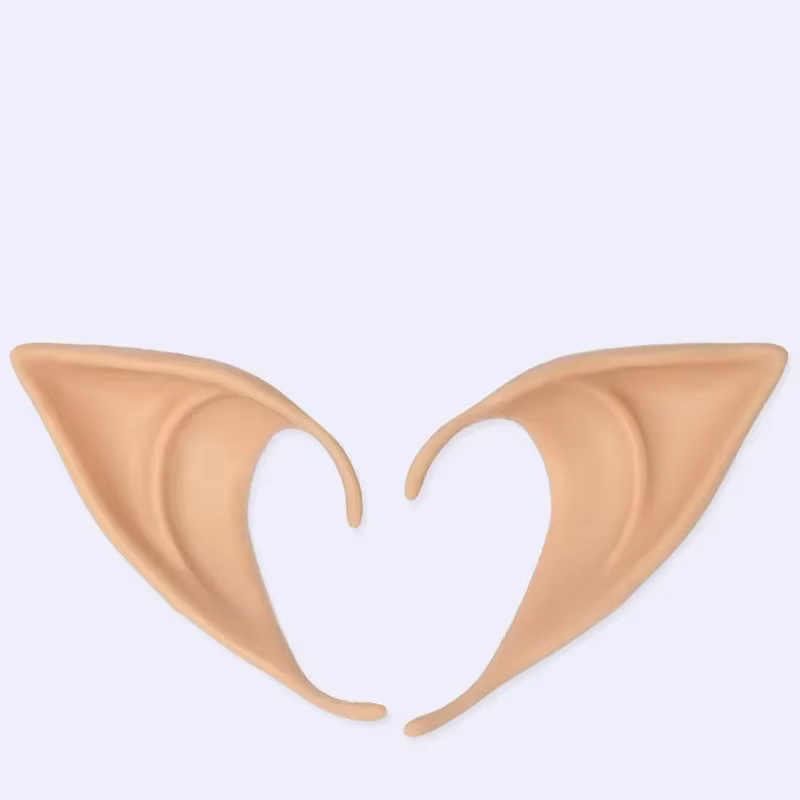 Fausses oreilles d'elfe pointues en latex doux, nickel é, accessoires de cosplay mystérieux, accesso
