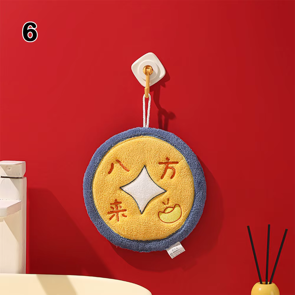 Nouvelles serviettes de cuisine absorbantes 2026, douces, motif dessin animé, pour le Nouvel An chin