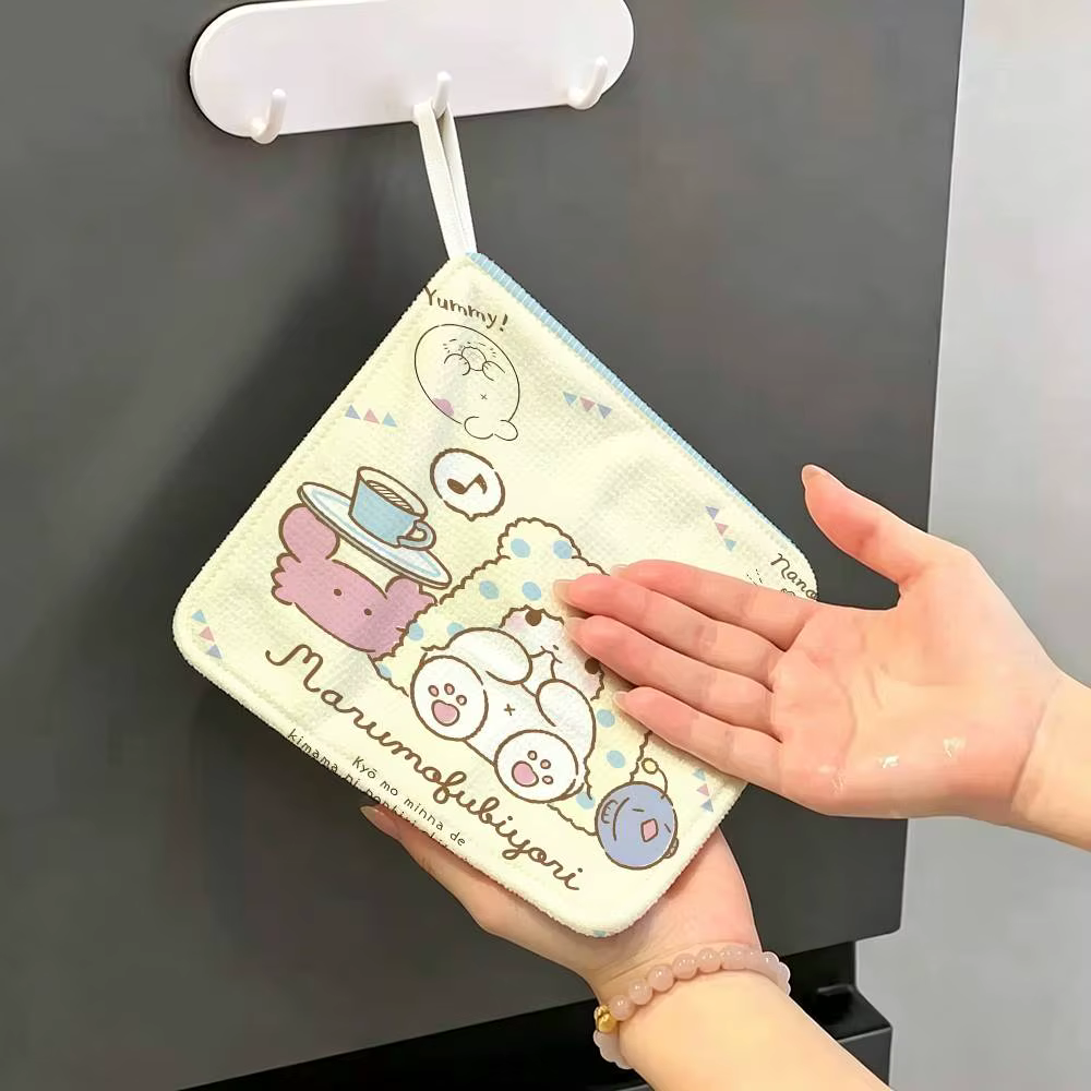 M-Marumofubiyori M-Mop Serviette en coton polyester pour essuyer les mains, serviette suspendue, séc
