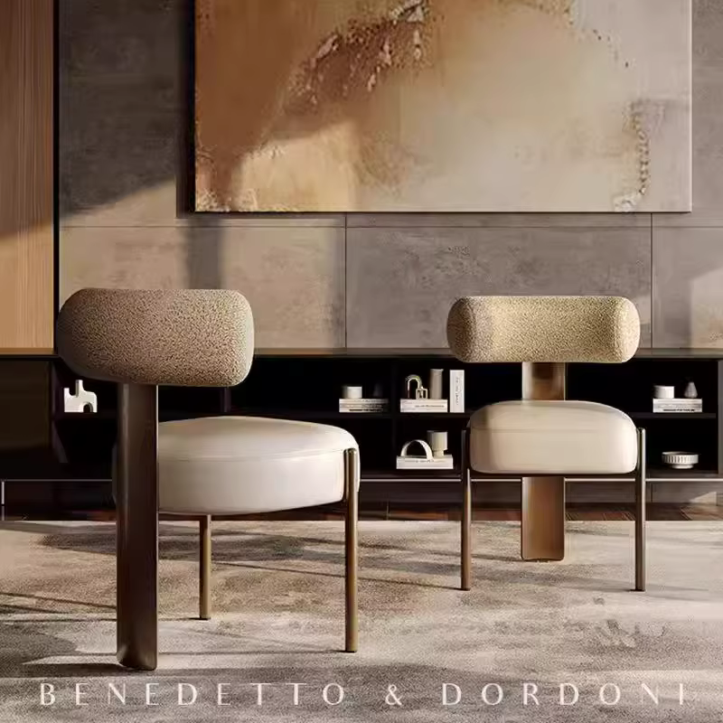 Ensemble de 2 chaises de salle à manger de luxe haut de gamme, modernes et minimalistes, gain de pla