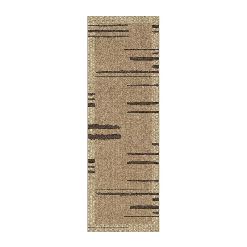 Tapis de sol antidérapant, imperméable, résistant à la saleté, marron, Imitation Texture, ligne, tap