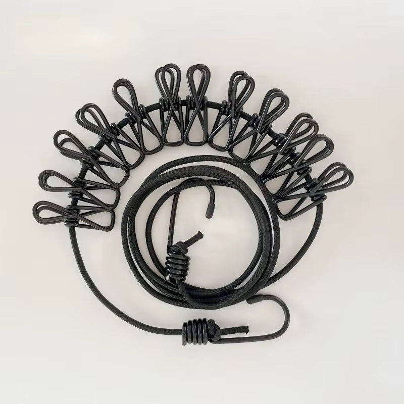 Corde à linge rétractable Portable de 1.8M avec Clips, support de séchage de linge intérieur et exté