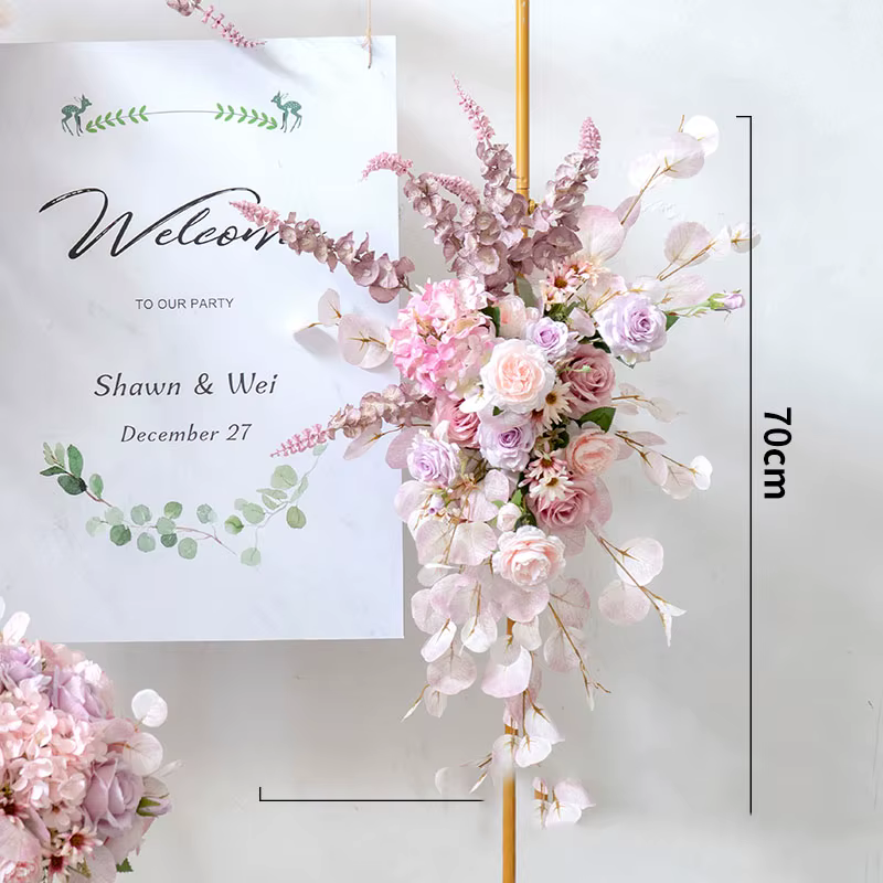 Fleur Artificielle Rose pour Décor d'Arrière-Plan de Mariage, NucleoTable, Affichage de Fenêtre de i