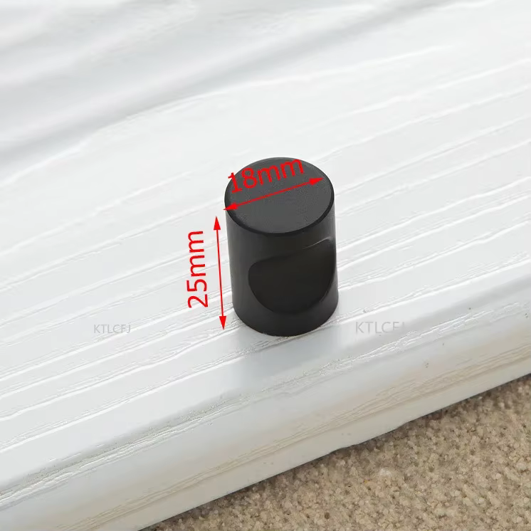 Boutons d'armoire noirs en alliage d'aluminium, poignées d'armoire de cuisine, boutons de tiroir, po