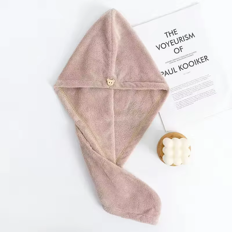 Serviette de bain en microfibre, turban pour cheveux, serviettes douces et absorbantes pour le sécha