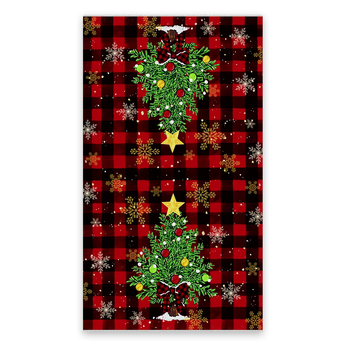 Serviette imprimée arbre de noël, serviette de cuisine en microfibre Durable, Styles de noël, thé de