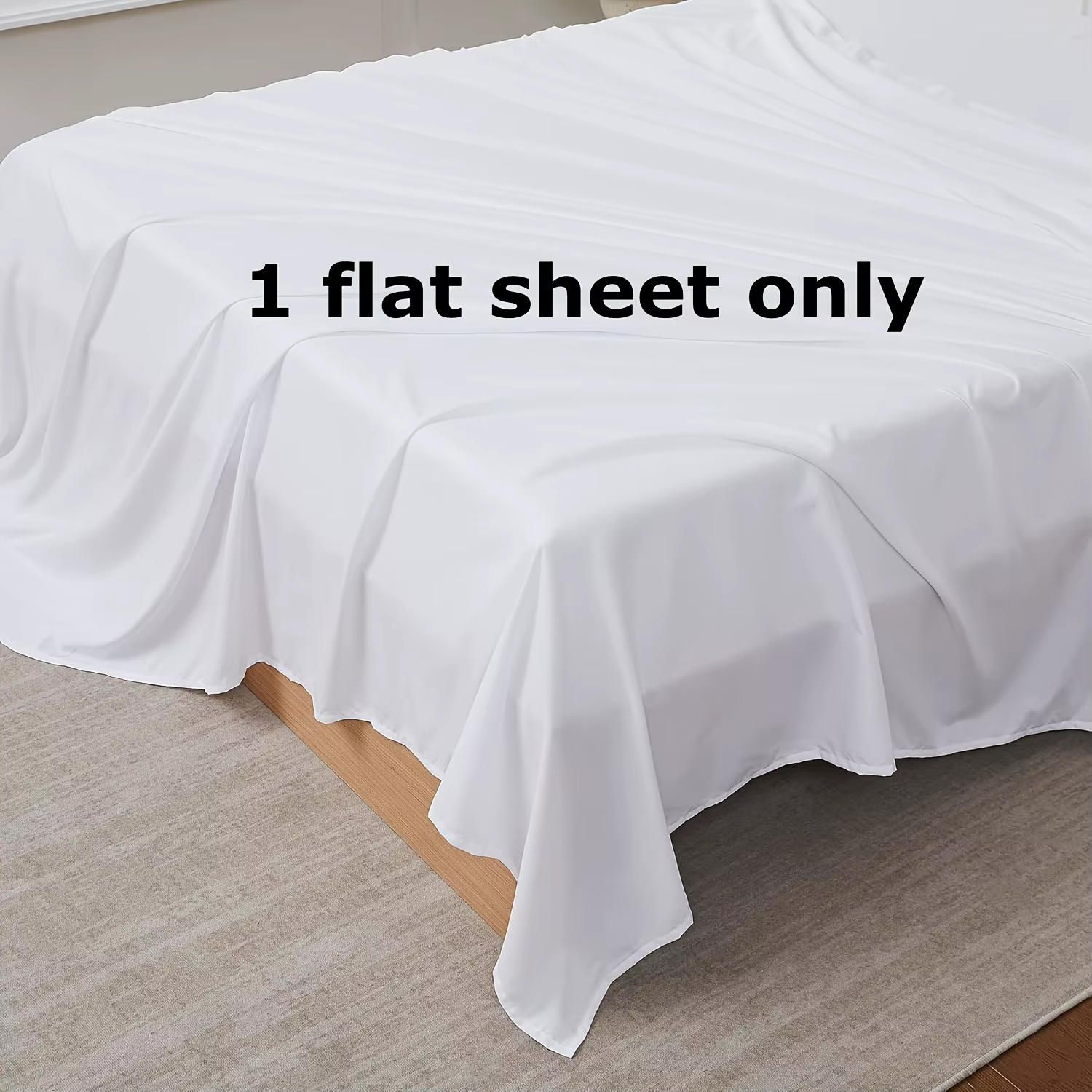 Draps de lit 1 pièce, blanc pur, pour hôtel, simple et double, usage domestique
