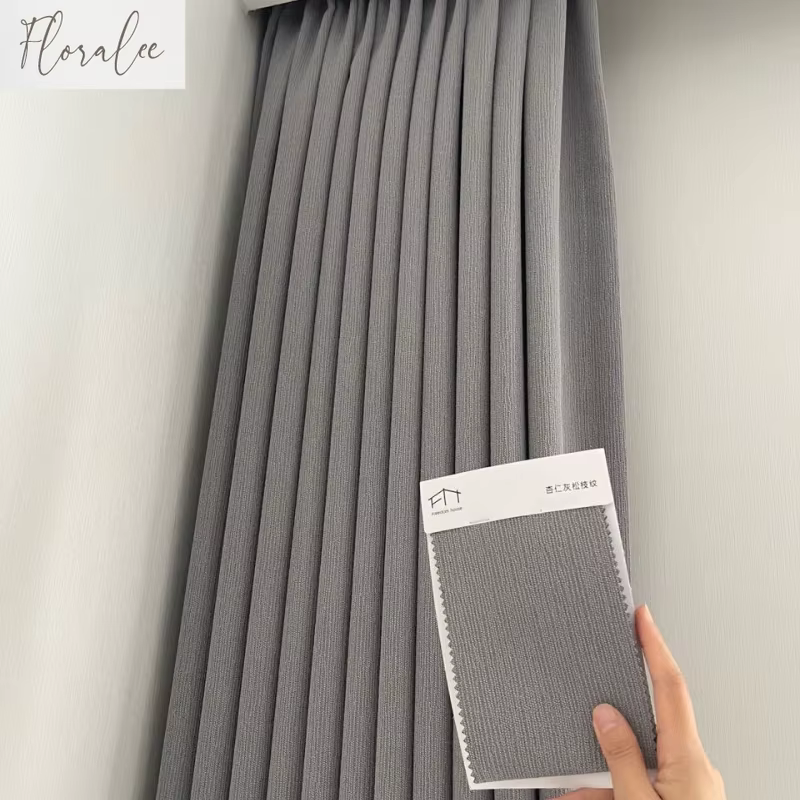 Rideaux occultants de luxe en lin et coton, avec isolation thermique, bloquant la lumière, pour salo
