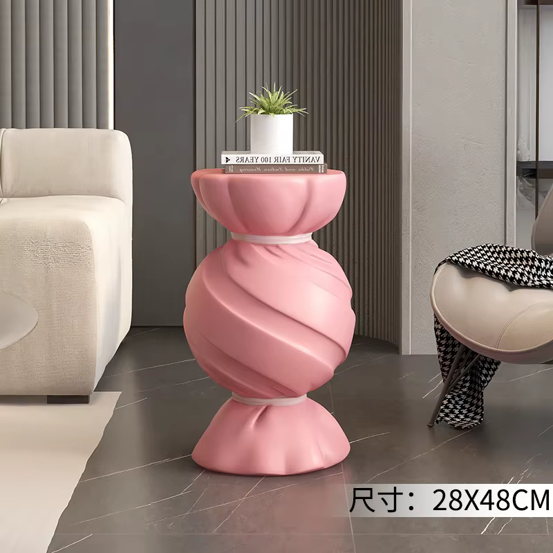 Armoire de rangement de bonbons roses, meuble TV pour salon, canapé, Table d'appoint, décoration de 
