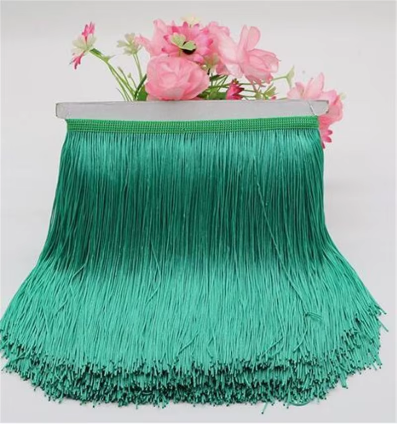 Gros 1 mètre/lot 30 cm longue frange dentelle gland Polyester dentelle ruban d'habillage danse latin