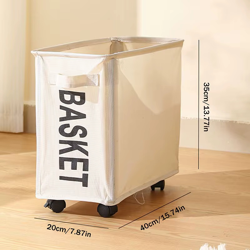Panier à linge avec roulettes, panier de rangement pour tapis de Yoga de grande capacité, multifonct